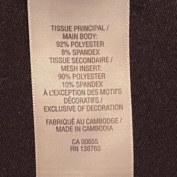 Hyba assorted top and Capri stretched yoga/exercise women’s large Flower -black - Picture 5 of 9